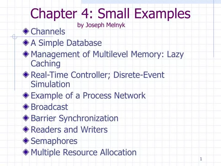 chapter 4 small examples by joseph melnyk