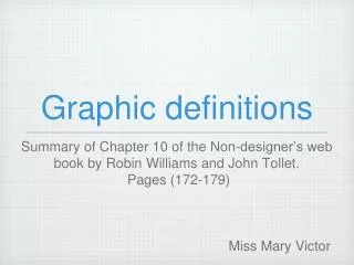 Graphic definitions