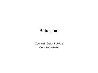 botulismo