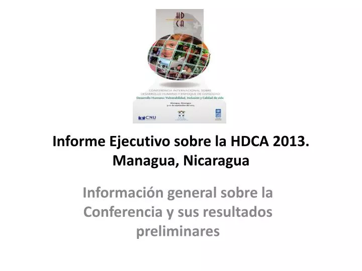 informe ejecutivo sobre la hdca 2013 managua nicaragua