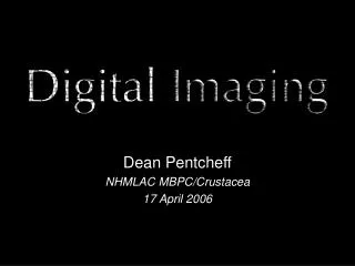 Dean Pentcheff NHMLAC MBPC/Crustacea 17 April 2006