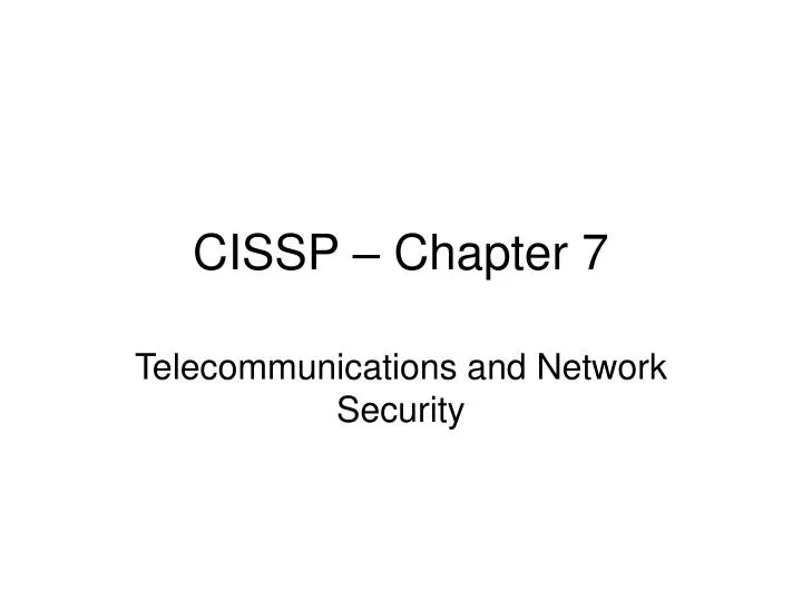 cissp chapter 7
