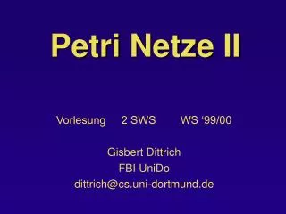 petri netze ii