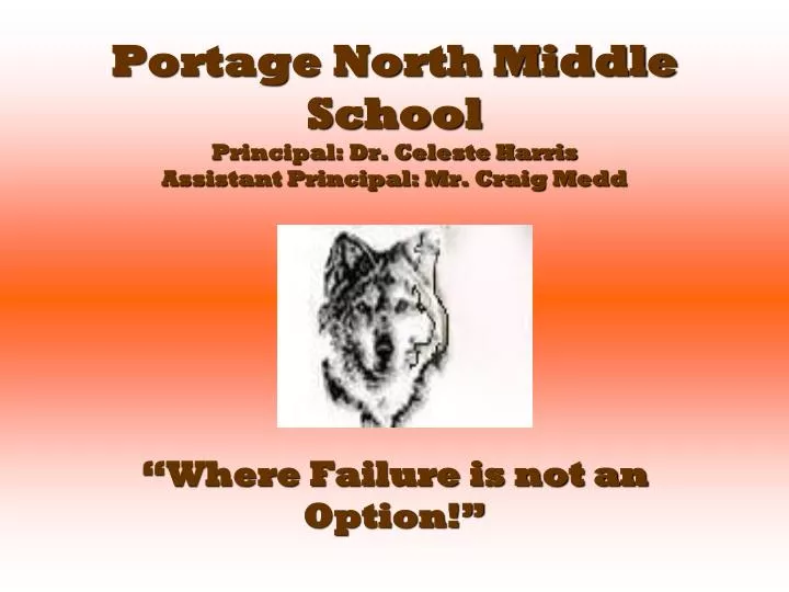 portage north middle school principal dr celeste harris assistant principal mr craig medd