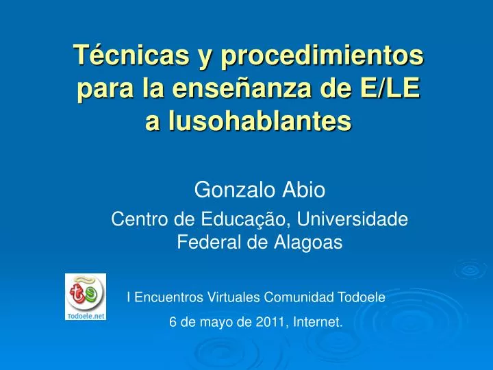 t cnicas y procedimientos para la ense anza de e le a lusohablantes