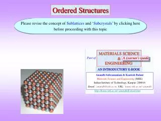 Ordered Structures