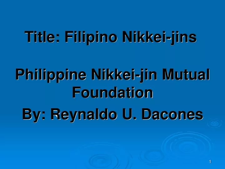 title filipino nikkei jins