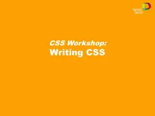 CSS Workshop: Writing CSS