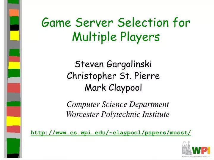 game server selection for multiple players