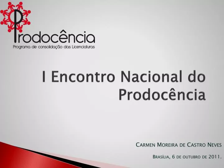 i encontro nacional do prodoc ncia