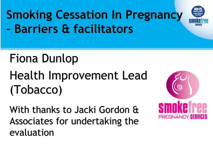 smoking cessation in pregnancy barriers facilitators