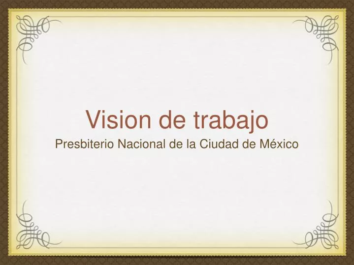 vision de trabajo