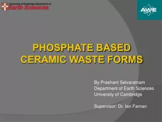 By Prashant Selvaratnam Department of Earth Sciences University of Cambridge