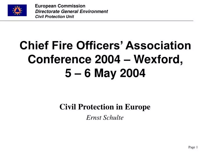chief fire officers association conference 2004 wexford 5 6 may 2004