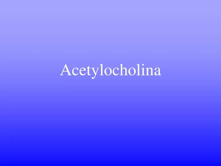 acetylocholina