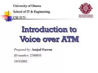 Introduction to Voice over ATM