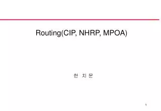 Routing(CIP, NHRP, MPOA)