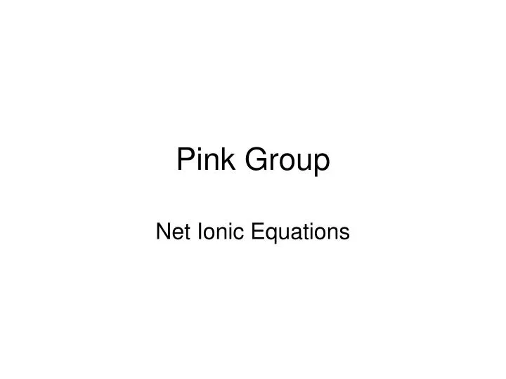pink group