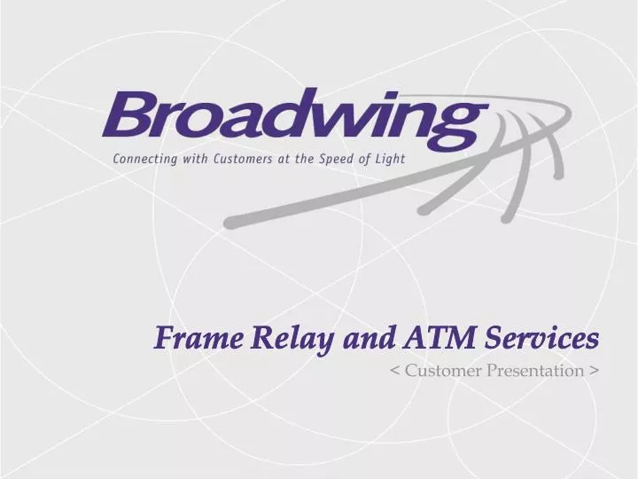 frame relay and atm services