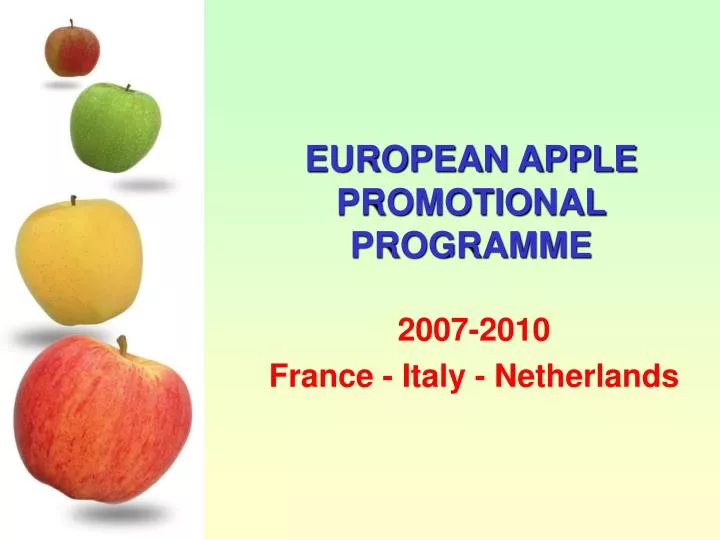 european apple promotional programme