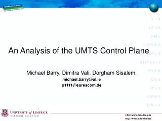 An Analysis of the UMTS Control Plane