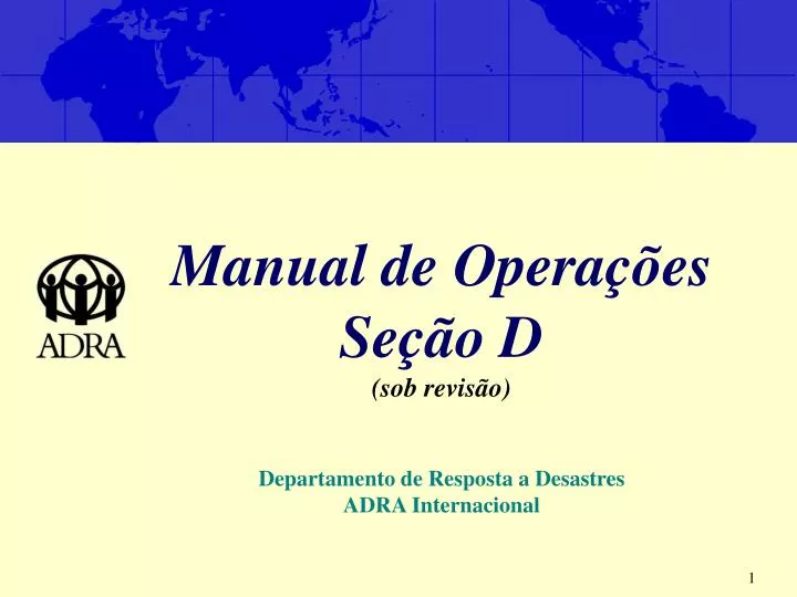 manual de opera es se o d sob revis o