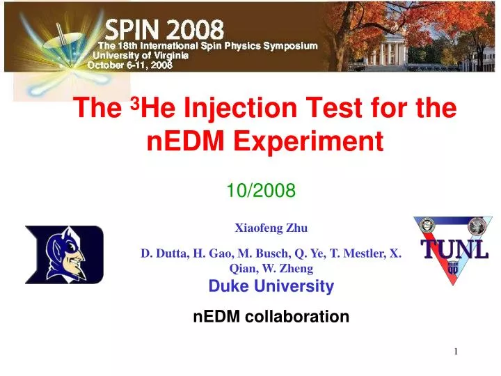 the 3 he injection test for the nedm experiment