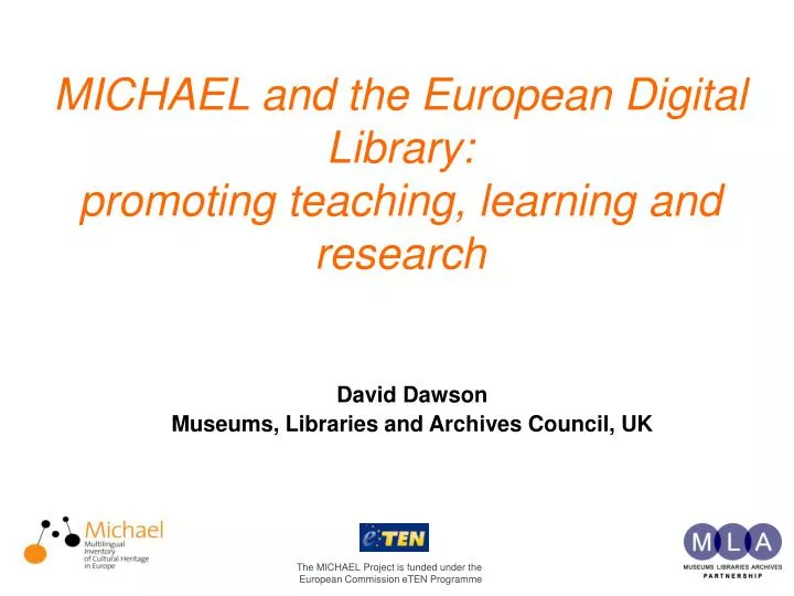 michael and the european digital library promoting teaching learning and research