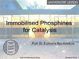 Immobilised Phosphines for Catalysis