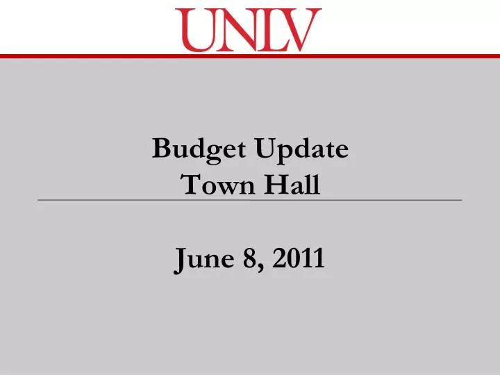 budget update town hall june 8 2011
