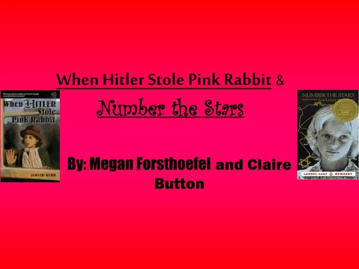 when hitler stole pink rabbit number the stars