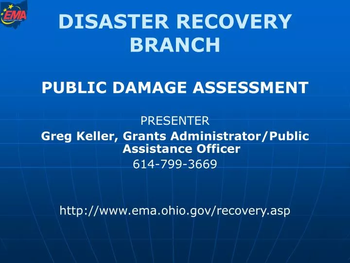 disaster recovery branch
