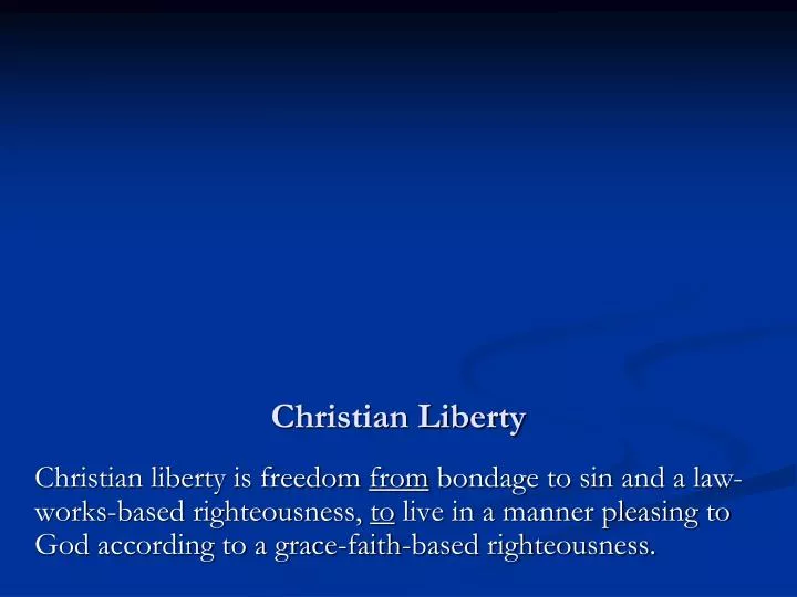 christian liberty