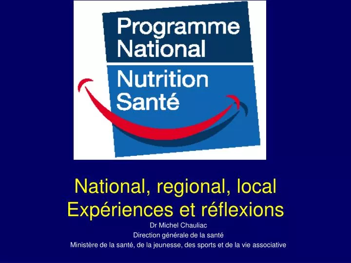 national regional local exp riences et r flexions