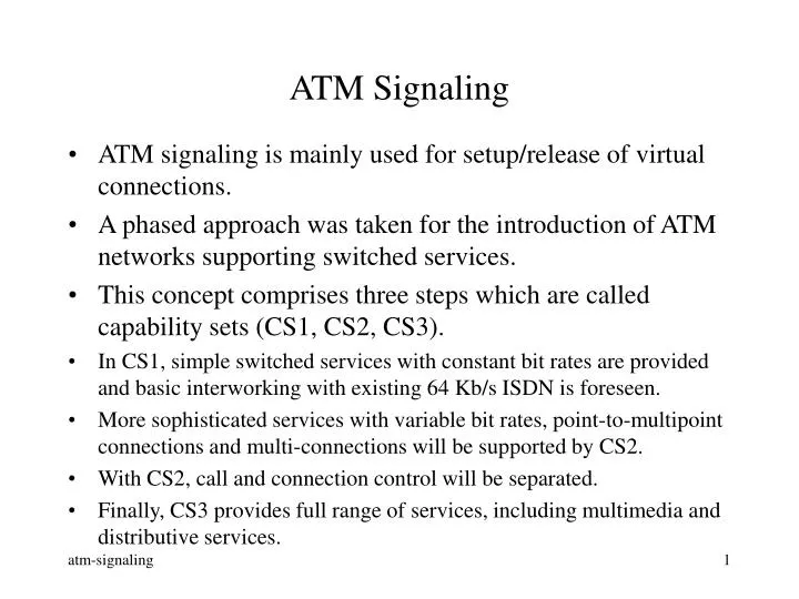 atm signaling