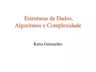 estruturas de dados algoritmos e complexidade