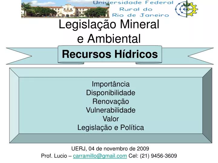 legisla o mineral e ambiental