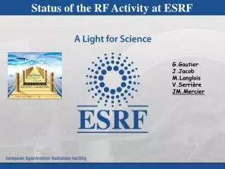 Status of the RF Activity at ESRF