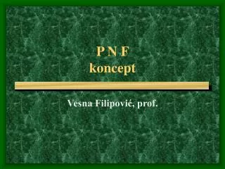 p n f koncept