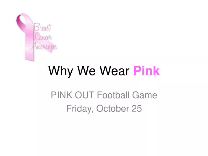 why we wear pink