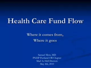 Health Care Fund Flow