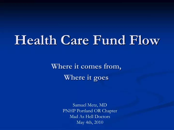 health care fund flow