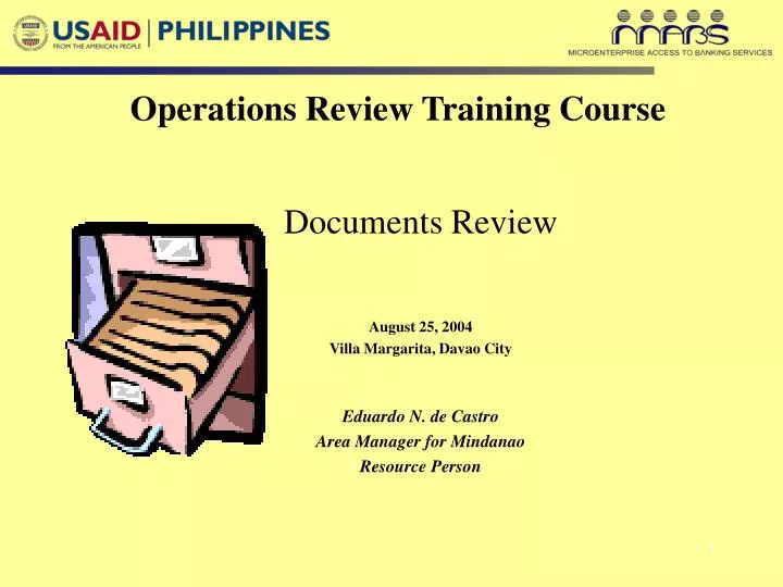 operations review training course