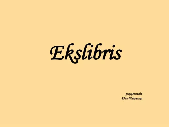 ekslibris