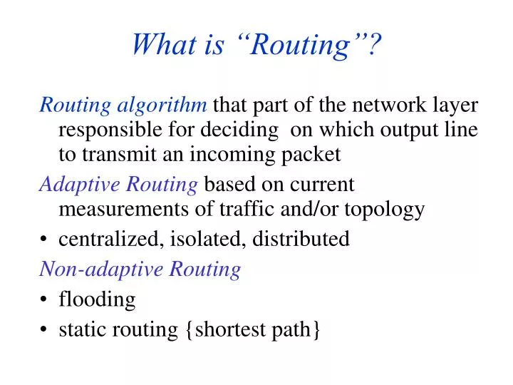 what is routing