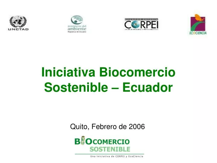 iniciativa biocomercio sostenible ecuador