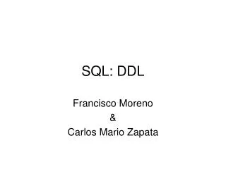 sql ddl