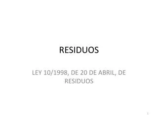 residuos