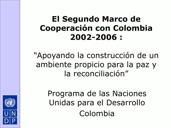 programa de las naciones unidas para el desarrollo colombia