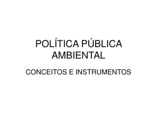 pol tica p blica ambiental
